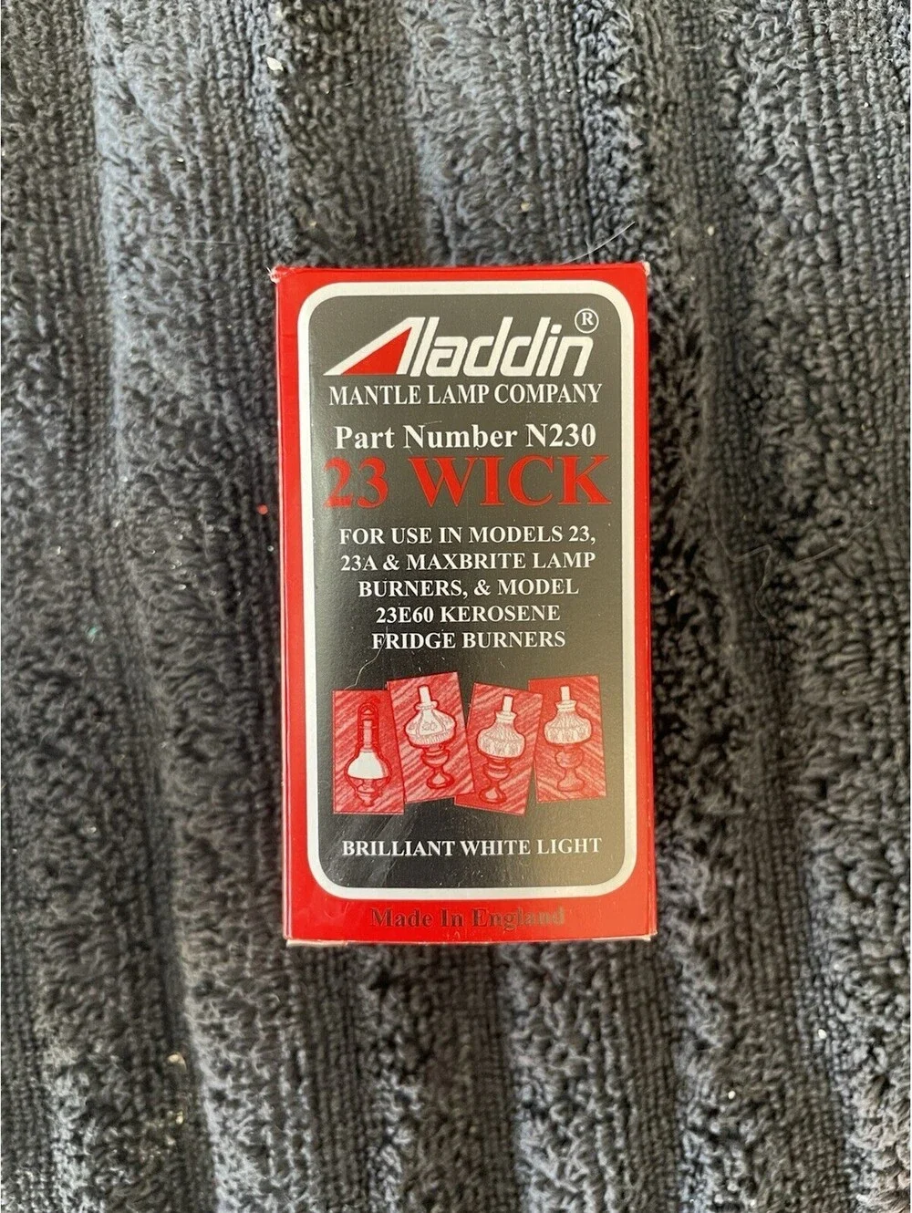 NIB ALADDIN LAMP PART # N230 WICK MODEL 23, 23A  23E60 England 60 Candle Power